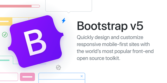 Representation of the CSS Bootstrap framework code and structural grid