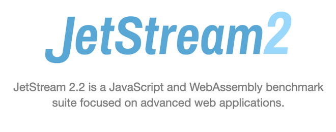 Schermata del benchmark JetStream su BrowserBench per misurare le prestazioni di JavaScript e WebAssembly
