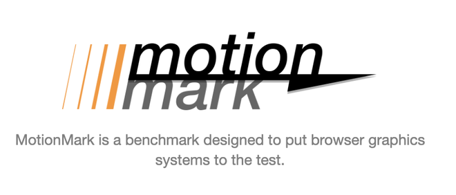 Esecuzione del test MotionMark su BrowserBench per misurare le capacità di rendering grafico del browser