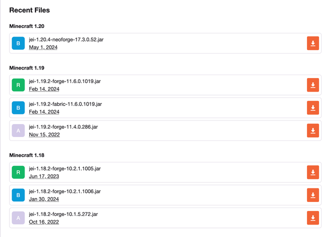 Télécharger le panneau sur CurseForge pour sélectionner la version compatible des éléments Juste Assez