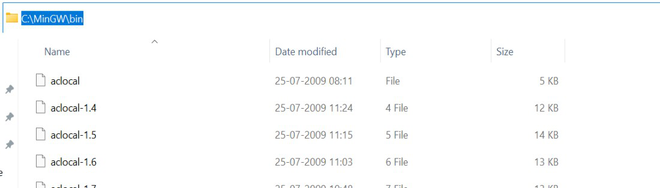 Explore Windows files showing how to copy the path of MinGW bin folder