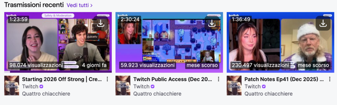 Interfaccia dell’estensione Google Chrome Dwitch che abilita il download diretto dalla pagina di Twitch