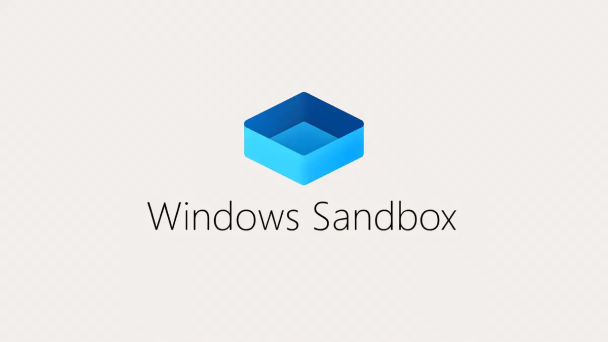 Finestra di Windows Sandbox aperta sopra il desktop di Windows 11 con un programma in esecuzione