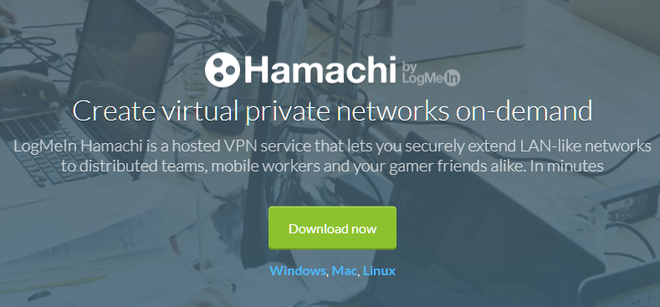 Télécharger le bouton sur le site officiel de LogMeIn Hamachi