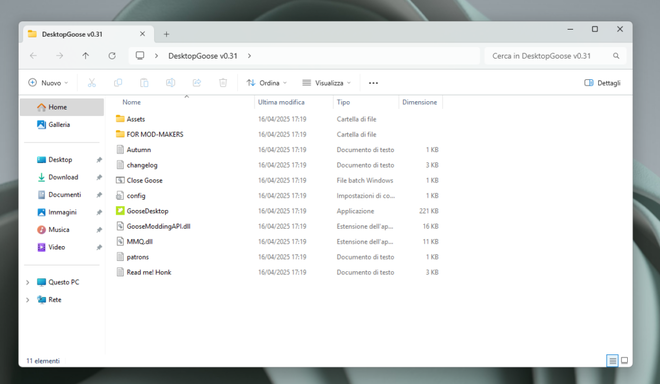 L’oca di Desktop Goose che ruba il cursore del mouse e lascia impronte sul desktop