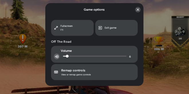 Panoramica del menu di rimappatura dei controlli integrato in Google Play Games