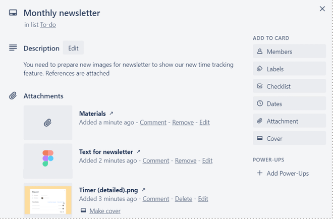 Assegnazione di priorità e aggiunta di contestualizzazione tramite allegati nelle schede Trello