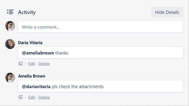 Menzioni dirette e comunicazione in tempo reale nei commenti delle schede Trello