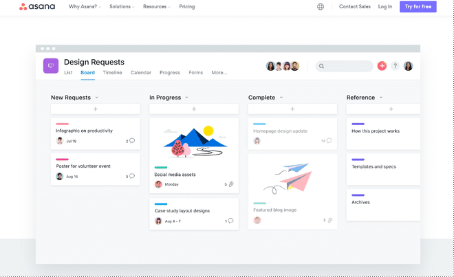 Panoramica dell’interfaccia utente di Asana, principale alternativa a Trello per la gestione complessa dei progetti