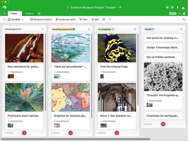 Transizione dall’interfaccia a griglia alla vista Kanban nativa proposta da Airtable