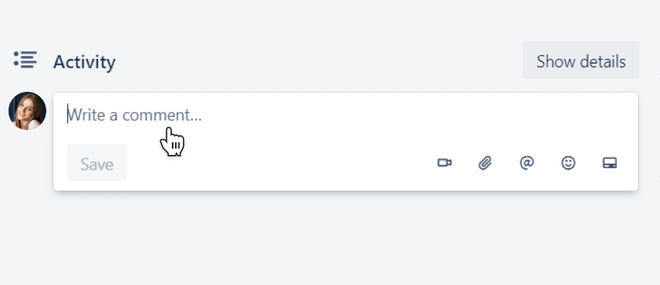 Esempio di inserimento di un commento in una scheda di Trello per la comunicazione in team