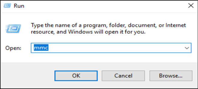 Run mmc command for SSL certificate installation on Windows