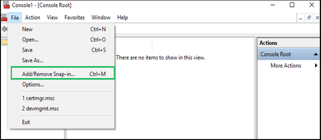 Add and remove snaps from the Microsoft Management Console