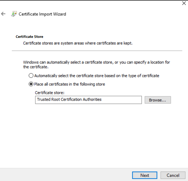 Windows certified archive path confirmation