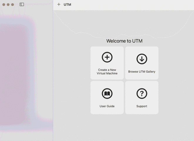 Selezione sistema operativo Linux per virtualizzazione su UTM