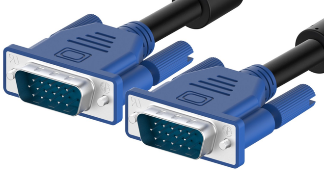 Cavo e connettore VGA blu standard per display PC analogici