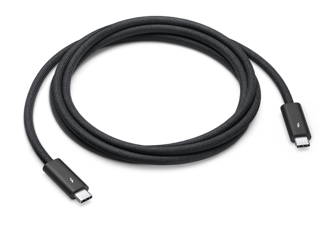 Cavo Thunderbolt con connettore USB-C e il simbolo del fulmine