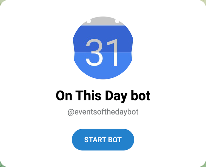 Historical Review of the events of the day sent by bot On this day