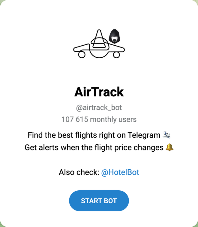 Search cheap air flights and price monitoring with AirTrack