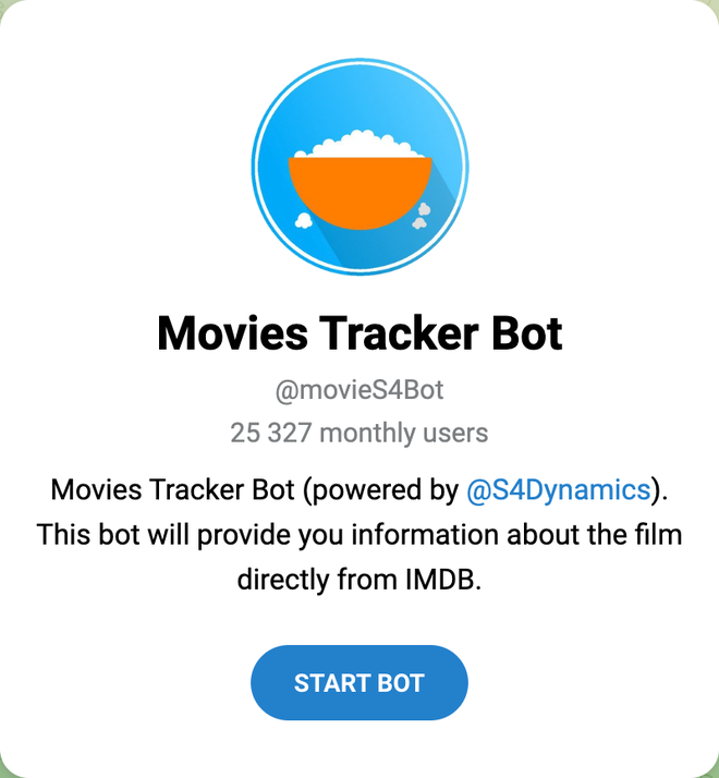 Information sheet of a film extracted from IMDB through Movie Tracker Bot