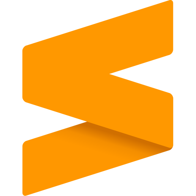 Sublime Text screen, lightweight and high-performance text editor for programmers