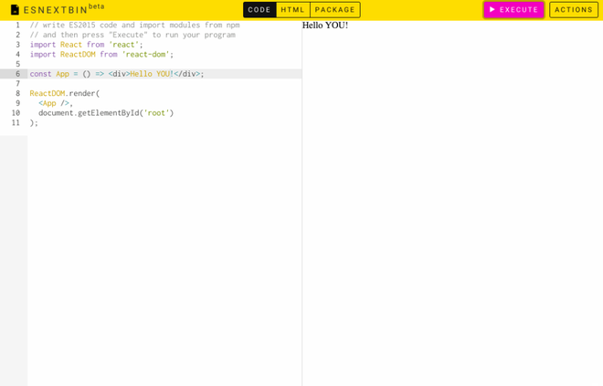 Schermata dell’IDE online Esnextb, con focus su sviluppo JavaScript e layout custom