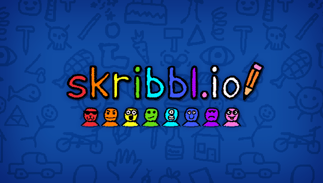 Exemple d’interface de conception et de chat pour deviner des mots sur Skribbl.io