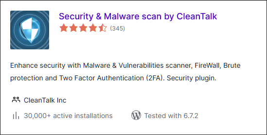 Security and Malware Scan by CleanTalk: analisi sicurezza WordPress