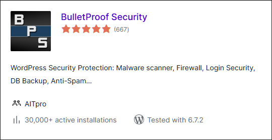 BulletProof Security: protezione da SQL injection e XSS