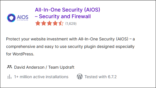 All In One WP Security and Firewall: protezione completa per WordPress