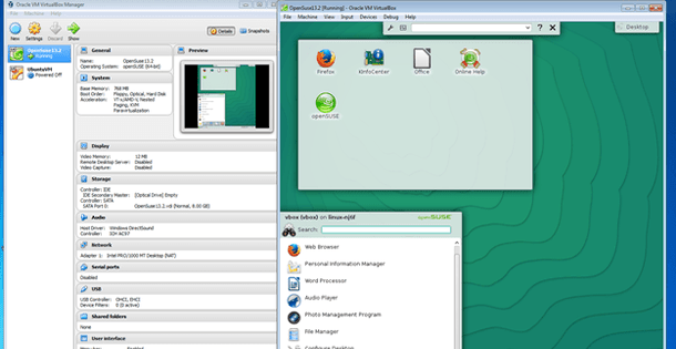 Interfaccia grafica di VirtualBox, il software gratuito di virtualizzazione targato Oracle