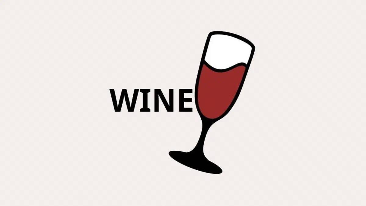 Finestra di un programma Windows aperta su una scrivania di Ubuntu