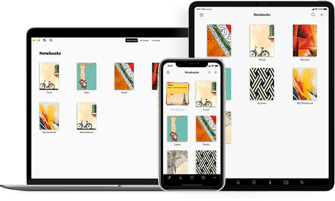 Organizzazione degli appunti a forma di Smart Card in Zoho Notebook