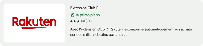 Notifica di rimborso cashback tramite l’estensione Rakuten per lo shopping online