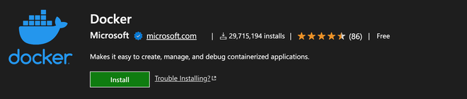 Docker extension control panel for image and container management