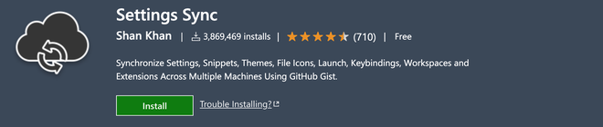 Cloud synchronization of user preferences and plugins with Settings Sync