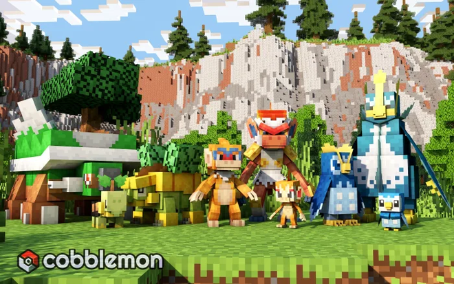 Block style graphique compatible avec le jeu de base offert par le mod Cobblemon