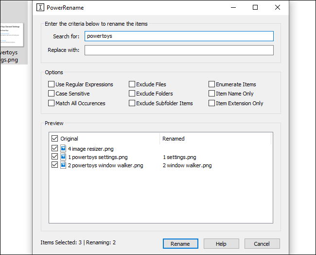 Esempio di rinominazione multipla dei file utilizzando lo strumento PowerRename su Windows 11