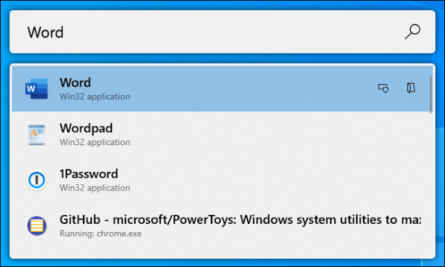 Esempio di utilizzo della barra di ricerca rapida PowerToys Run su Windows 11