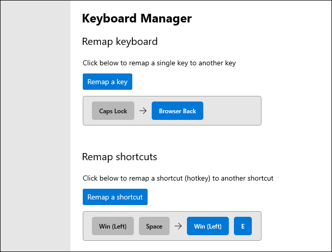 Gestione dei tasti e delle scorciatoie tramite il Keyboard Manager in Windows 11
