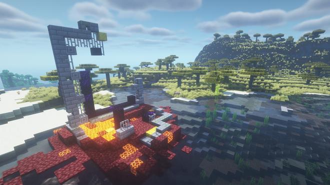 Éclairage à chaud et nuages volumétriques avec BSL Shaders à Minecraft