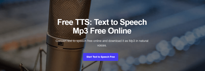 Dashboard di FreeTTS per la sintesi vocale online
