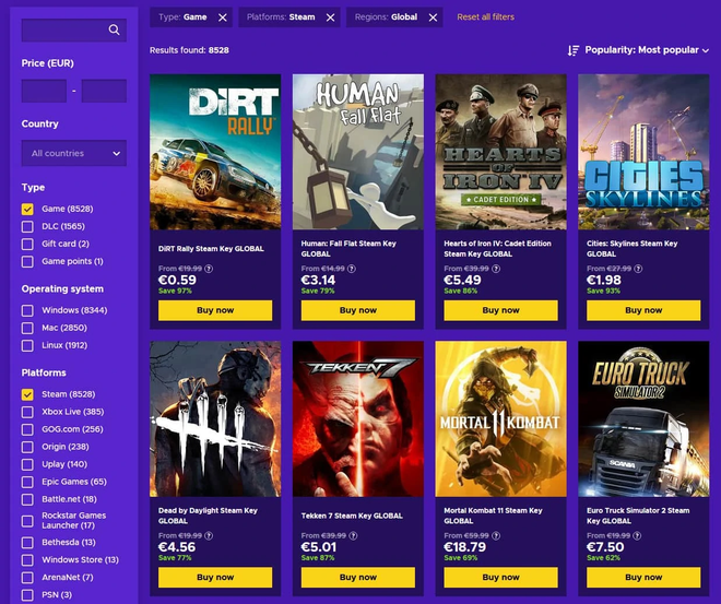 Sélection de titres multiplateformes pour Xbox, PlayStation et PC sur Eneba