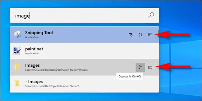Pulsanti contestuali per azioni rapide sui file e programmi nei risultati di PowerToys