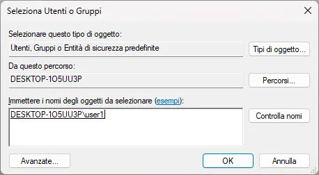 Condividere una cartella in locale su windows 9