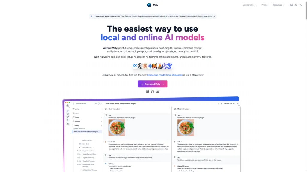 Configurare msty llm localmente 1