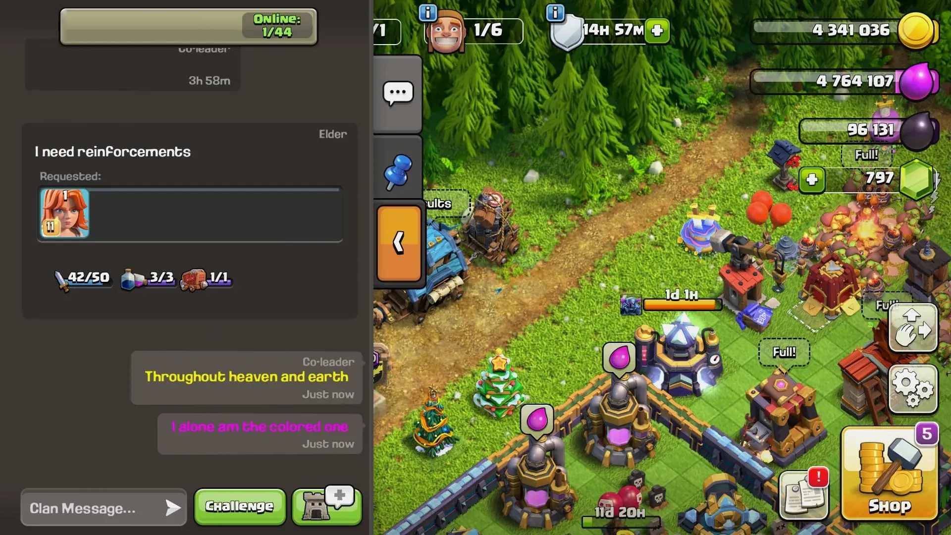 cover chat colorata in clash of clans